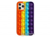 Cellect buborékos gumi/szilikon tok iPhone13 mini készülékhez, narancssárga/sárga