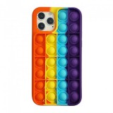 Cellect Buborékos szilikon tok,iPhone13 Mini,Narancs/Sárga