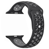 Cellect CEL-STRAP-APPLE-BKGY, Apple Watch, Fekete-Szürke, Szilikon, okosóra szíj