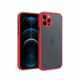 Cellect iPhone 13 Pro Max műanyag tok, piros, fekete, CEL-MATT-IPH1367-RBK