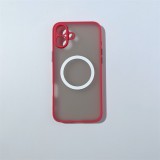 Cellect iPhone 16 Plus, Mágneses, Műanyag, Piros-fekete, Mobiltelefon tok