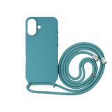Cellect, iPhone 16 Plus, TPU+PC, Nyakba akasztható, Kék, Mobiltelefon tok
