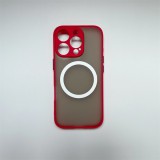 Cellect iPhone 16 Pro Max, Mágneses, Műanyag, Piros-fekete, Mobiltelefon tok