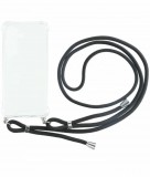 Cellect, Samsung Galaxy S25,  TPU+PC, Átlátszó, Mobiltelefon tok, Fekete Zsinórral