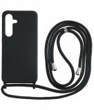 Cellect, Samsung Galaxy S25,  TPU+PC, Fekete, Fekete Zsinórral