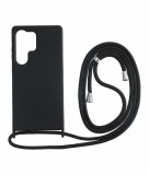 Cellect, Samsung Galaxy S25 Ultra, TPU+PC, Fekete, Mobiltelefon tok, Fekete Zsinórral