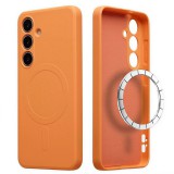 Cellect Samsung Galaxy S26 Plus TPU+PC mágneses szil tok, Narancs