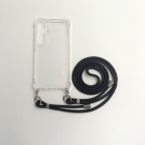 Cellect Samsung S24 Plus, TPU+PC, Átlátszó, Mobiltelefon tok fekete zsinórral