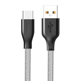 Cellect USB-A - Type-C szövetborítású adatkábel 1m szürke-fekete (MDCU-TEXT-TYPEC-GY) (MDCU-TEXT-TYPEC-GY) - Adatkábel