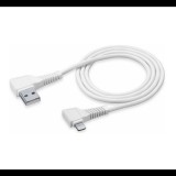 CELLULARLINE adatátvitel kábel és töltő (USB - lightning 8pin, gyorstöltés támogatás, 120cm, 90 fokos, MFI) FEHÉR (USBDATALCMFI1MW) (USBDATALCMFI1MW) - Adatkábel