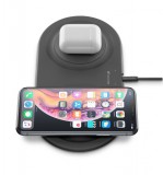 Cellularline B Wireless Fast Charger Dual Wireless Charging Station with 2 x 10W, Qi compatible, black WIRELESSDUALPADK