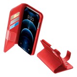 Cellularline BOOK AGENDA Apple iPhone 12 Pro Max tok álló (Flip, oldalra nyíló) piros