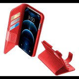 CELLULARLINE BOOK AGENDA tok álló, bőr hatású (FLIP, oldalra nyíló, asztali tartó funkció, RFID védelem) PIROS [Apple iPhone 12 Pro Max] (BOOKAGCOLIPH12PRMR) - Telefontok