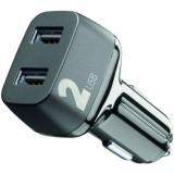 Cellularline Car Multipower 2 car charger with Smartphone Detect technology 2 x USB port 24W Black CBRUSB224WK