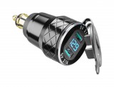 Cellularline DIN adapter Interphone with 2 x USB output for motorcycles max. 4.2 A Black ACCDIN2USBALU19