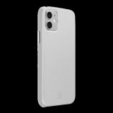CELLULARLINE ELITE műanyag telefonvédő (mikrofiber belső, valódi bőr hátlap) FEHÉR [Apple iPhone 12 mini] (ELITECIPH12W)