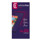 Cellularline IMPACT GLASS CAPSULE Samsung Galaxy A30s (SM-A307F) képernyővédő üveg (2.5D full cover, íves, karcálló, ult