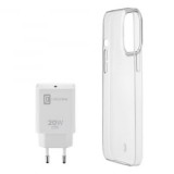 Cellularline kit iPhone 13 mini tok átlátszó és töltő USB-C (STARTKITIPH13MIN)