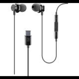 CELLULARLINE SPARROW fülhallgató SZTEREO (Type-C, mikrofon, felvevő gomb, hangerő szabályzó) FEKETE (AUSPARROWTYPECK) (AUSPARROWTYPECK) - Fülhallgató