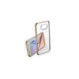 Cellularline Tok, CLEAR CRYSTAL, mobiltelefonhoz, kemény műanyag, arany színű króm kerettel, Samsung GALAXY S6 G920 (CLEARCRYGALS6H)