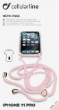 Cellularline Transparent back cover Neck-Case with pink drawstring for Apple iPhone 11 Pro NECKCASEIPHXIP