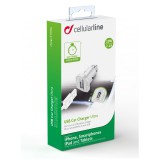 Cellularline Ultra car charger, 1xUSB, 10W/2,1A, white MICROCBRUSB2AW