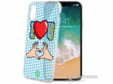 Celly Teen LoveU védőtok Apple iPhone X készülékhez, többszínű