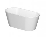 Cersanit Crea 160x75cm ovális szabadon álló akril kád lábbal és krómozott Click-Clack leeresztővel