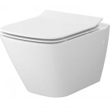 Cersanit Mesto perem nélküli szögletes fali WC lecsapódságátlós duroplast ülőkével