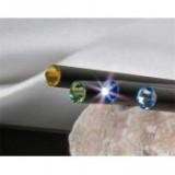 Ceruza, SWAROVSKI® kristállyal, peridot zöld, 17cm, ART CRYSTELLA, fekete