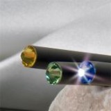 Ceruza, SWAROVSKI® kristállyal, zafírkék, 17cm, ART CRYSTELLA, fekete