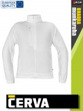 Cerva BHADRA WHITE polár zipzáros pulóver - munkaruha