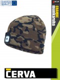 Cerva CRAMBE GREEN DEEL beépített USB led téli sapka - munkaruha