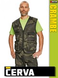 Cerva CRAMBE GREEN terepszínű mellény - munkaruha