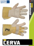 Cerva CROW LONG kombinált bőrkesztyű - munkakesztyű - 12 pár/csomag