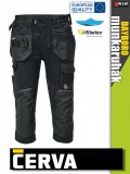 Cerva DAYBORO BLACK rugalmas anyagú 3/4-es rövidnadrág - munkaruha