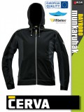 Cerva DAYBORO BLACK rugalmas anyagú kapucnis pulóver - munkaruha