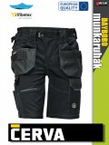 Cerva DAYBORO BLACK rugalmas anyagú rövidnadrág - munkaruha