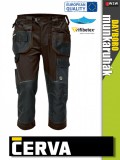 Cerva DAYBORO DARKBROWN rugalmas anyagú 3/4-es rövidnadrág - munkaruha