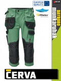 Cerva DAYBORO GREEN rugalmas anyagú 3/4-es rövidnadrág - munkaruha