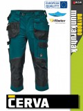 Cerva DAYBORO PETROL rugalmas anyagú 3/4-es rövidnadrág - munkaruha