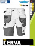 Cerva DAYBORO WHITE rugalmas anyagú rövidnadrág - munkaruha
