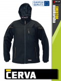 Cerva EMERTON BLACK téli bélelt softshell kabát - munkaruha
