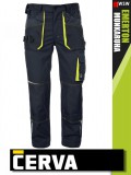 Cerva EMERTON STRETCH BLACK technikai derék nadrág - munkaruha