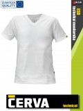 Cerva ESD NOYO WHITE technikai antisztatikus V-nyakú póló - munkaruha