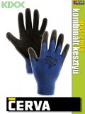 Cerva Kixx BEASTY BLUE textil kötötött latex kesztyű - munkakesztyű
