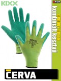 Cerva Kixx GROOVY GREEN textil kötötött latex kesztyű - munkakesztyű