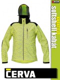Cerva KNOXFIELD YELLOW HI-VIS printed softshell kabát - munkaruha