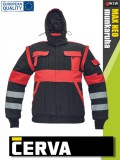 Cerva MAX BLACK-RED REFLEX 2in1 láthatósági bélelt kabát - munkaruha