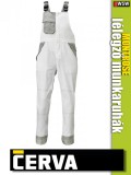 Cerva MONTROSE WHITE lélegző kantáros munkanadrág - munkaruha